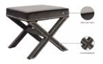 Nixon Velvet Upholstered Stool - Image 5