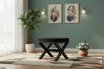 Nixon Velvet Upholstered Stool - Image 2
