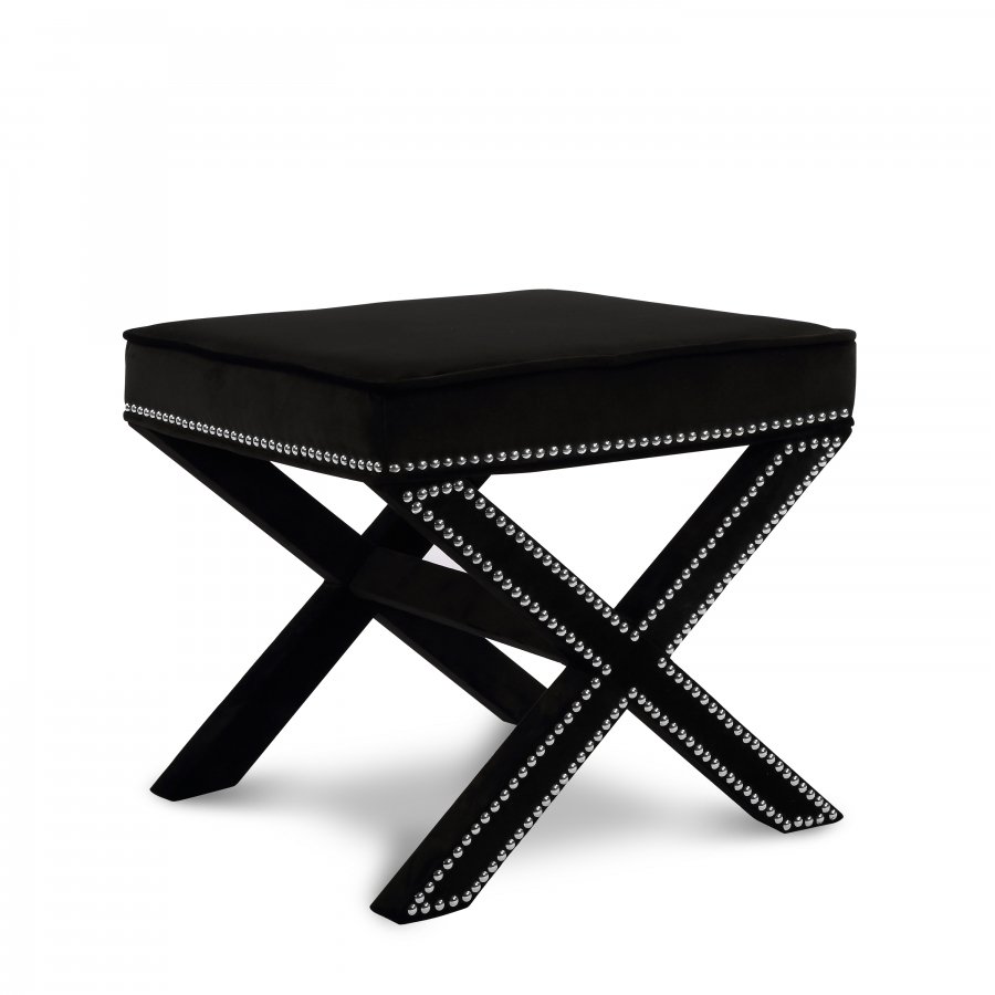 1712.jpg Nixon Velvet Upholstered Stool - Image 1