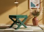 Nixon Velvet Upholstered Stool - Image 2