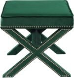 Nixon Velvet Upholstered Stool - Image 3