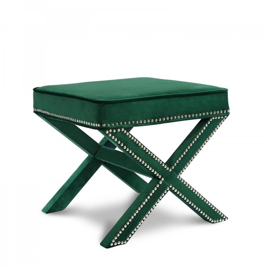 1714.jpg Nixon Velvet Upholstered Stool - Image 1