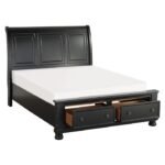 1714KBK-1EK* Eastern King Sleigh Platform Bed with Footboard Storage - Image 3