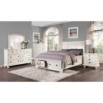 1714W-1* Queen Sleigh Platform Bed with Footboard Storage - Image 4