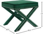 Nixon Velvet Upholstered Stool - Image 4