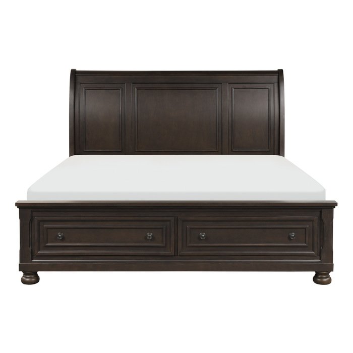 1718GY1_noBG_front__l-2.jpg 1718GY-1* Queen Platform Bed with Footboard Storage - Image 1