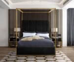 Jones Velvet Upholstered Bed - Image 4
