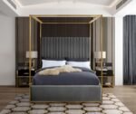 Jones Velvet Upholstered Bed - Image 4