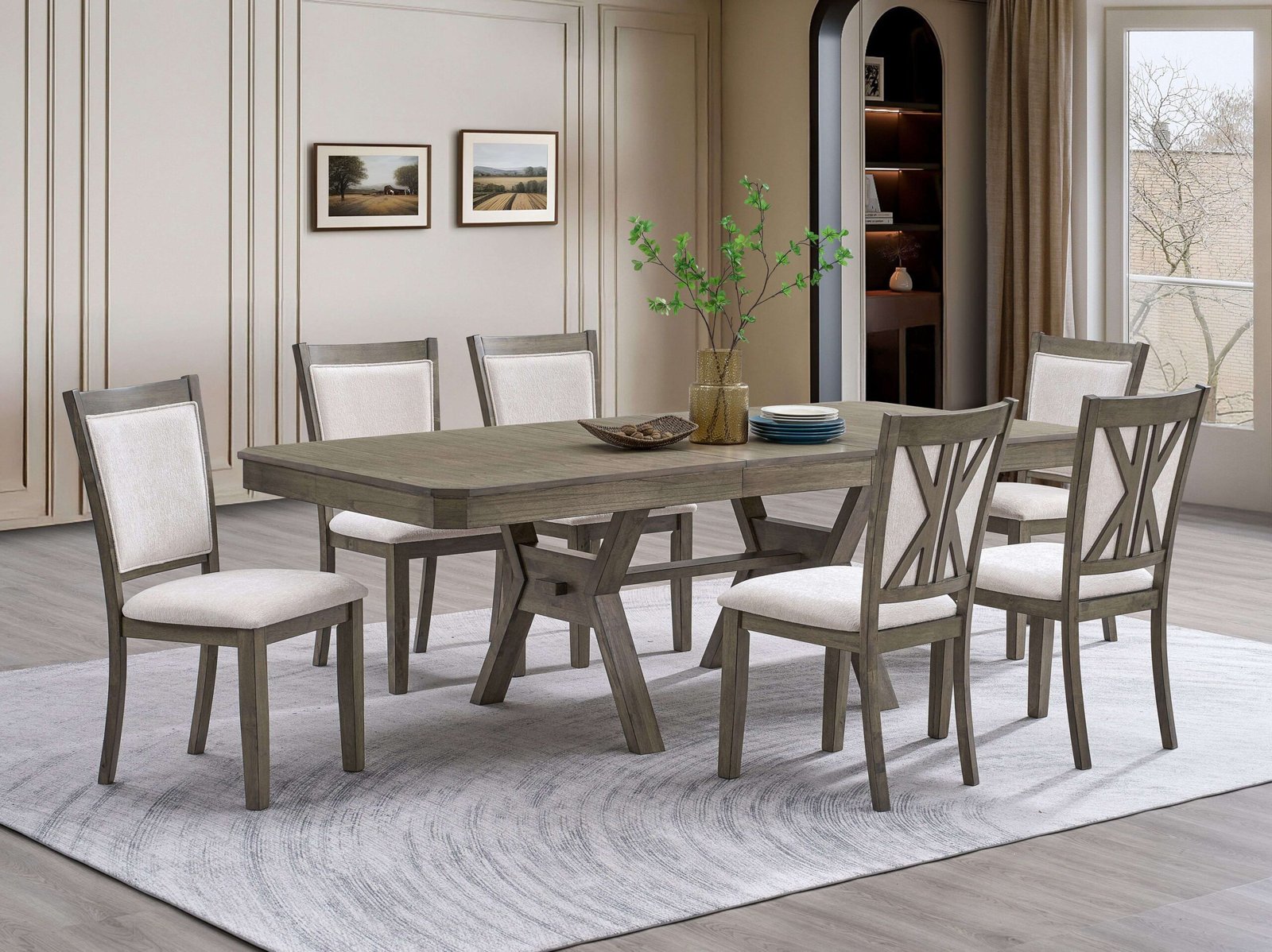 1753379805_32c1007eb18fbf884852.jpg ZARA DINING 7 PIECE - Image 1