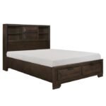 1753-1* Queen Platform Bed with Footboard Storage - Image 2