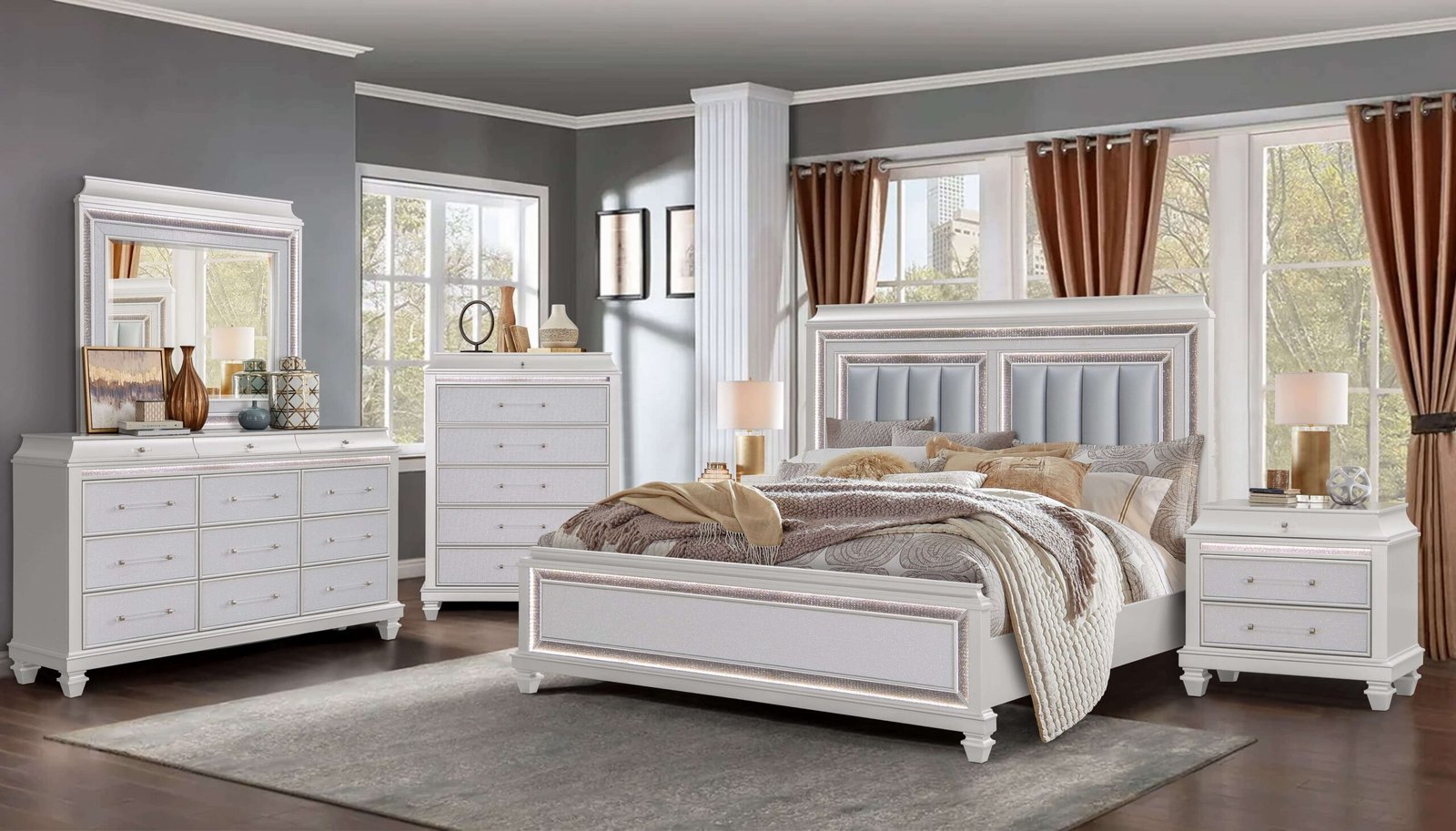 1758532221_f639fb722a7f37c1e5a0.jpg SABRINA WHITE BEDROOM - Image 1