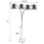 MAISEL 91-INCH HANGING CRYSTAL ARC TREE FLOOR LAMP BLACK - Image 7