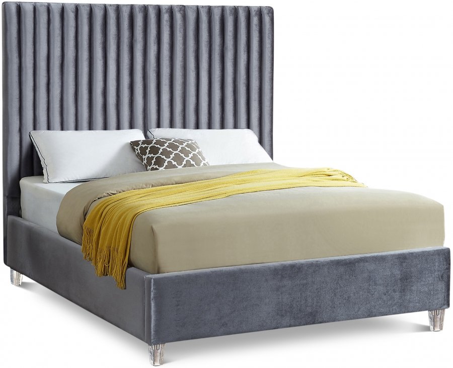 1798.jpg Candace Velvet Upholstered Bed - Image 1
