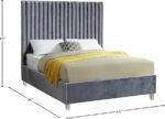 Candace Velvet Upholstered Bed - Image 4