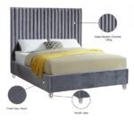 Candace Velvet Upholstered Bed - Image 5