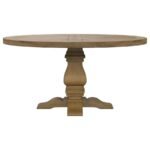 FLORENCE 5-PIECE ROUND DINING TABLE SET RUSTIC HONEY - Image 3