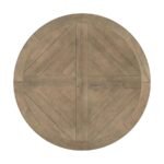 FLORENCE 5-PIECE ROUND DINING TABLE SET RUSTIC HONEY - Image 4