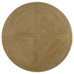FLORENCE 7-PIECE ROUND DINING TABLE SET RUSTIC HONEY - Image 5