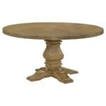 FLORENCE ROUND 60-INCH WOOD DINING TABLE RUSTIC HONEY