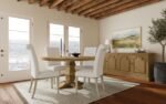 FLORENCE ROUND 60-INCH WOOD DINING TABLE RUSTIC HONEY - Image 7