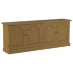 FLORENCE 4-DOOR DINING SIDEBOARD BUFFET CABINET RUSTIC HONEY
