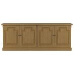 FLORENCE 4-DOOR DINING SIDEBOARD BUFFET CABINET RUSTIC HONEY - Image 4