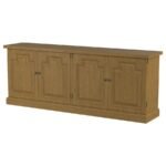 FLORENCE 4-DOOR DINING SIDEBOARD BUFFET CABINET RUSTIC HONEY - Image 5