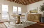FLORENCE 4-DOOR DINING SIDEBOARD BUFFET CABINET RUSTIC HONEY - Image 13