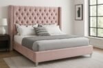 Aiden Velvet Upholstered Bed - Image 2