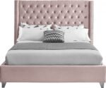 Aiden Velvet Upholstered Bed - Image 3