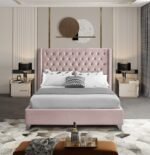 Aiden Velvet Upholstered Bed - Image 4