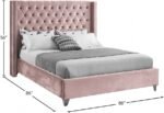 Aiden Velvet Upholstered Bed - Image 8