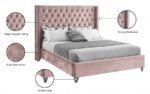 Aiden Velvet Upholstered Bed - Image 9
