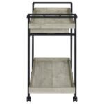 VENTURA 1-DRAWER ENGINEERED WOOD BAR CART GREY DRIFTWOOD - Image 5