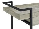 VENTURA 1-DRAWER ENGINEERED WOOD BAR CART GREY DRIFTWOOD - Image 8