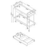VENTURA 1-DRAWER ENGINEERED WOOD BAR CART GREY DRIFTWOOD - Image 10