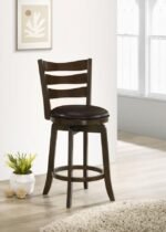 MURPHY WOOD COUNTER HEIGHT SWIVEL BAR CHAIR DARK BROWN - Image 2