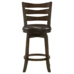 MURPHY WOOD COUNTER HEIGHT SWIVEL BAR CHAIR DARK BROWN - Image 3