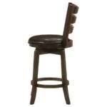 MURPHY WOOD COUNTER HEIGHT SWIVEL BAR CHAIR DARK BROWN - Image 5