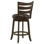 MURPHY WOOD COUNTER HEIGHT SWIVEL BAR CHAIR DARK BROWN - Image 6