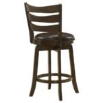 MURPHY WOOD COUNTER HEIGHT SWIVEL BAR CHAIR DARK BROWN - Image 7