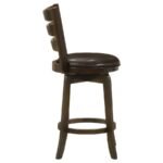 MURPHY WOOD COUNTER HEIGHT SWIVEL BAR CHAIR DARK BROWN - Image 8