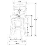 MURPHY WOOD COUNTER HEIGHT SWIVEL BAR CHAIR DARK BROWN - Image 12