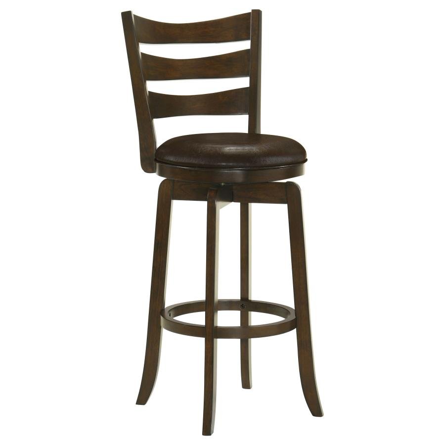 181369_02x900.jpg MURPHY WOOD PUB HEIGHT SWIVEL BAR CHAIR DARK BROWN - Image 1