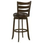 MURPHY WOOD PUB HEIGHT SWIVEL BAR CHAIR DARK BROWN - Image 6