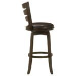 MURPHY WOOD PUB HEIGHT SWIVEL BAR CHAIR DARK BROWN - Image 8
