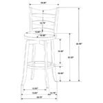 MURPHY WOOD PUB HEIGHT SWIVEL BAR CHAIR DARK BROWN - Image 12