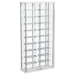 MONTARA TEMPERED GLASS WINE STORAGE LED CURIO CABINET CHROME