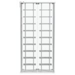 MONTARA TEMPERED GLASS WINE STORAGE LED CURIO CABINET CHROME - Image 5