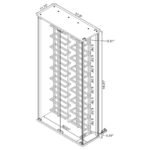 MONTARA TEMPERED GLASS WINE STORAGE LED CURIO CABINET CHROME - Image 10